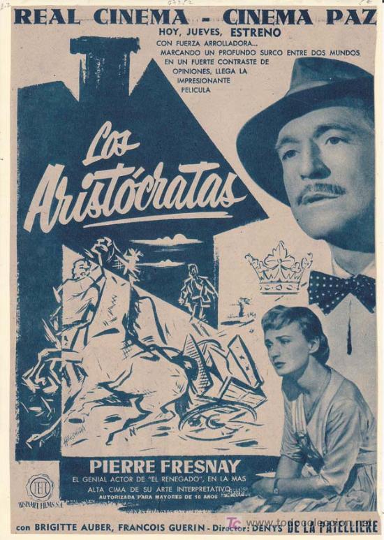 Cin&eacute;ma: LOS ARISTOCRATAS. Publicidad original de Prensa