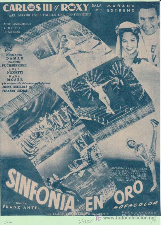 Cine: SINFONIA EN ORO. Publicidad original de Prensa