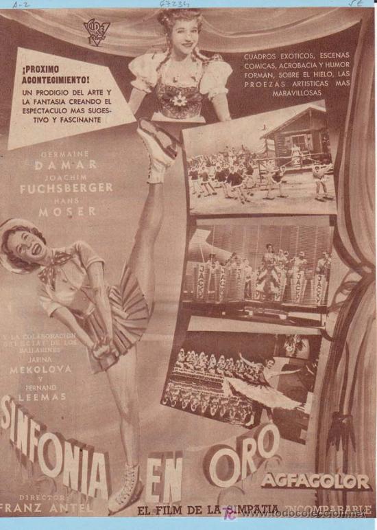 Cine: SINFONIA EN ORO. Publicidad original de Prensa