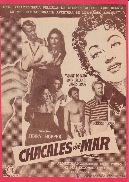 Cine: CHACALES DEL MAR. Publicidad original de Prensa