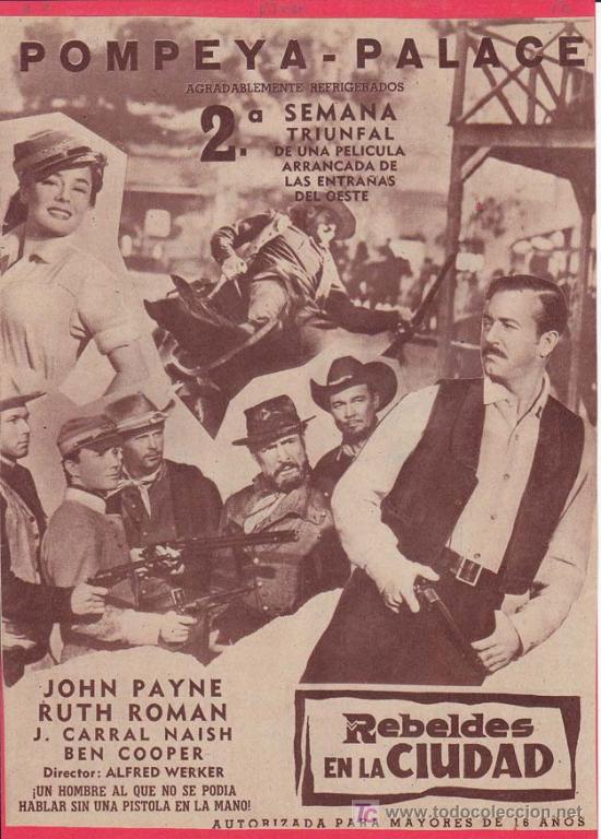 Cine: REBELDES EN LA CIUDAD. Publicidad original de Prensa