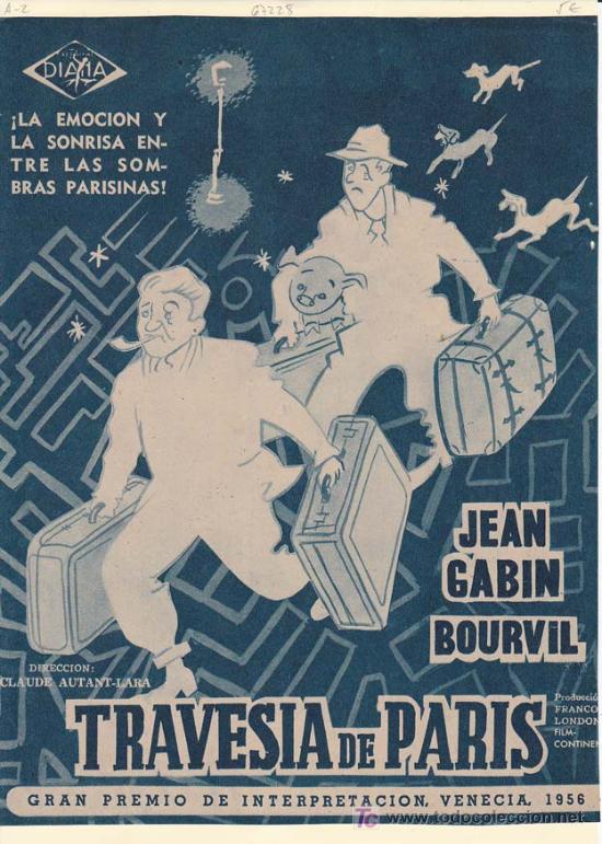 Cinema: TRAVESIA DE PARIS. Publicidad original de Prensa