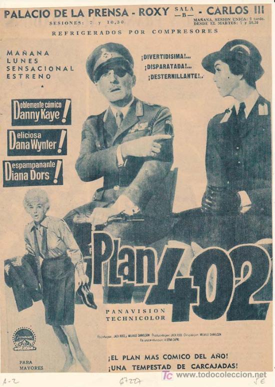 Cine: PLAN 402. Publicidad original de Prensa