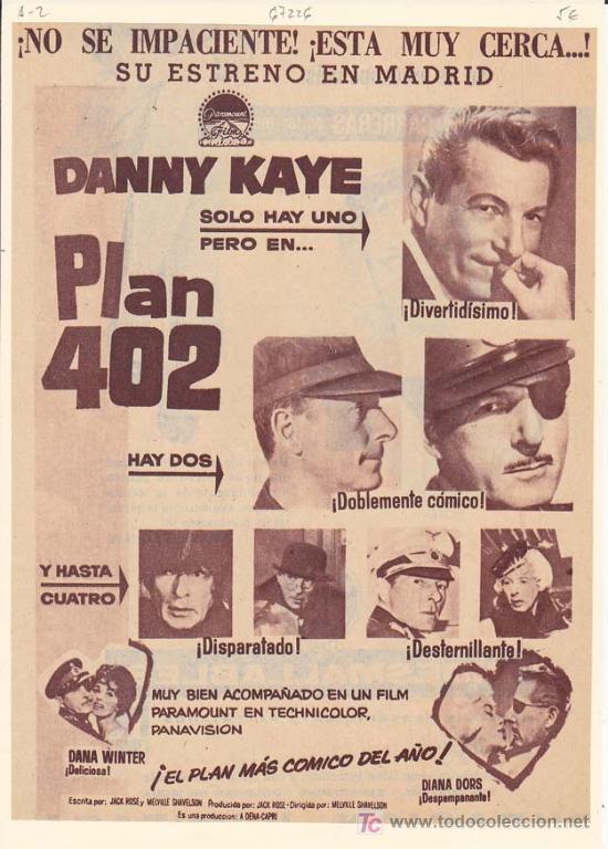 Cine: PLAN 402. Publicidad original de Prensa