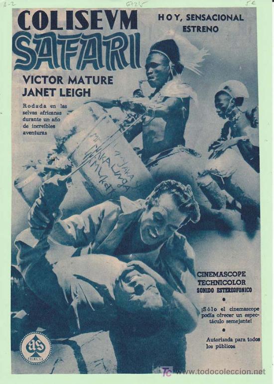 Cine: SAFARI. Publicidad original de Prensa