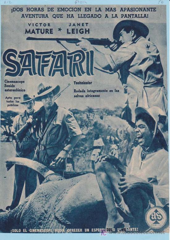 Cine: SAFARI. Publicidad original de Prensa