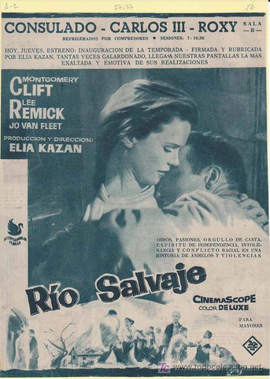 Kino: RIO SALVAJE. Publicidad original de Prensa