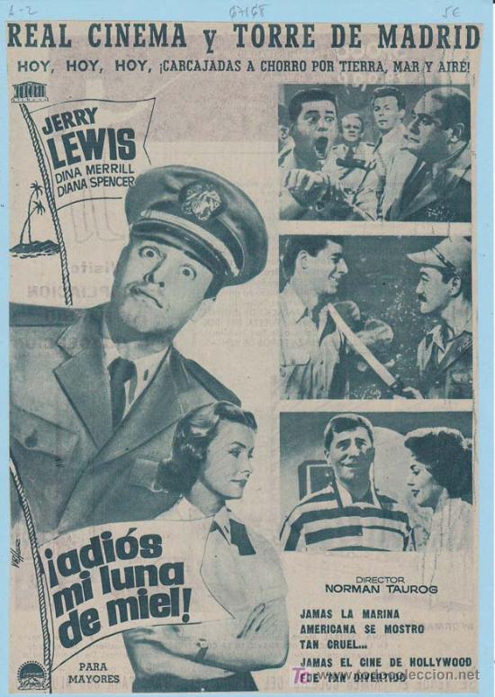 Kino: ADIOS MI LUNA DE MIEL. Publicidad original de Prensa