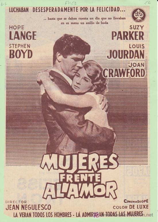 Cine: MUJERES FRENTE AL AMOR. Publicidad original de Prensa