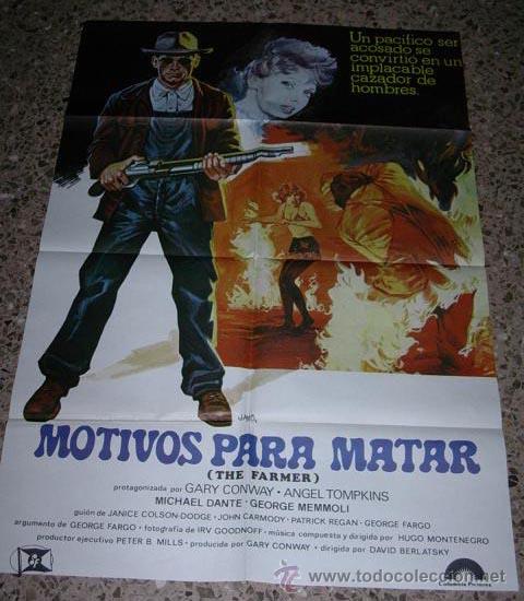 Cinema: MOTIVOS PARA MATAR  - CARTEL DE CINE A&Ntilde;OS 70-80  -- ORIGINAL