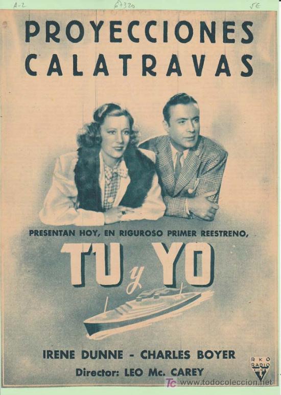 Cin&eacute;ma: TU Y YO. Publicidad original de Prensa