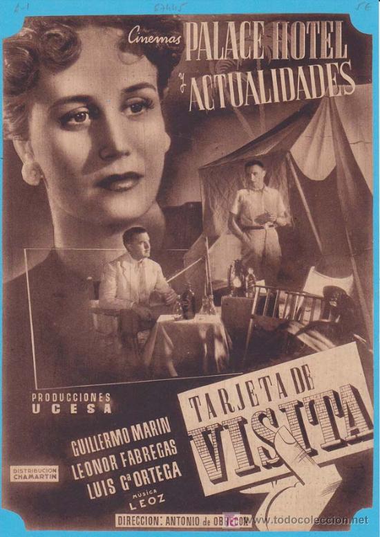 Kino: TARJETA DE VISITA. Publicidad original de Prensa - Cine Mexicano