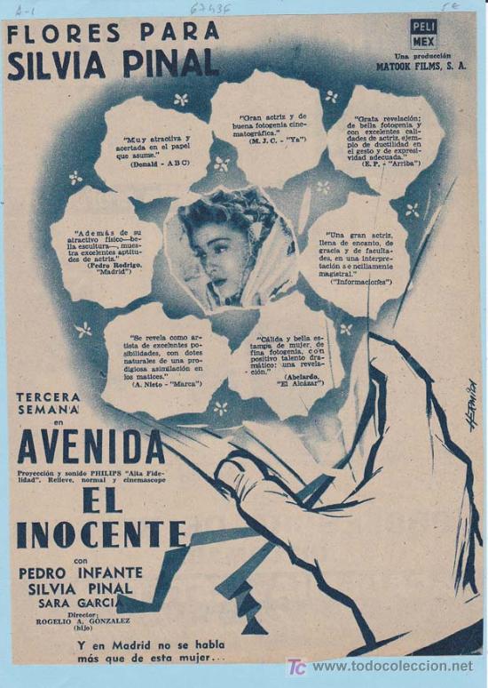 Kino: EL INOCENTE. Publicidad original de Prensa - Cine Mexicano