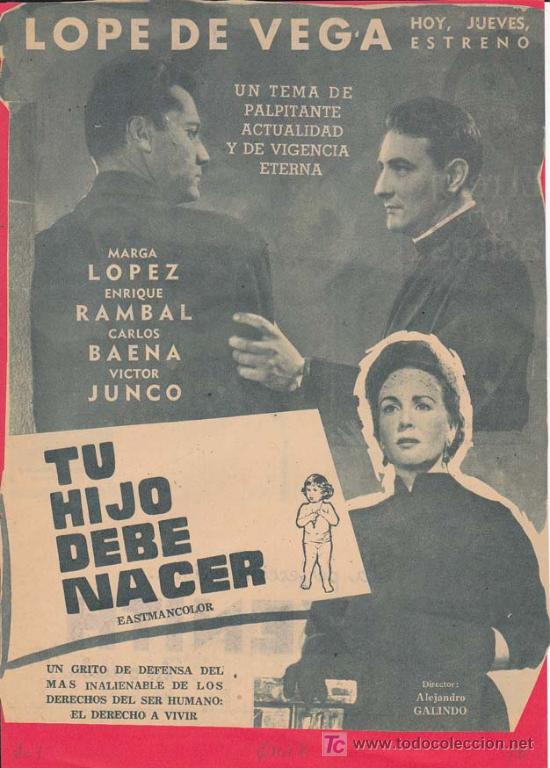Kino: TU HIJO DEBE NACER. Publicidad original de Prensa - Cine Mexicano