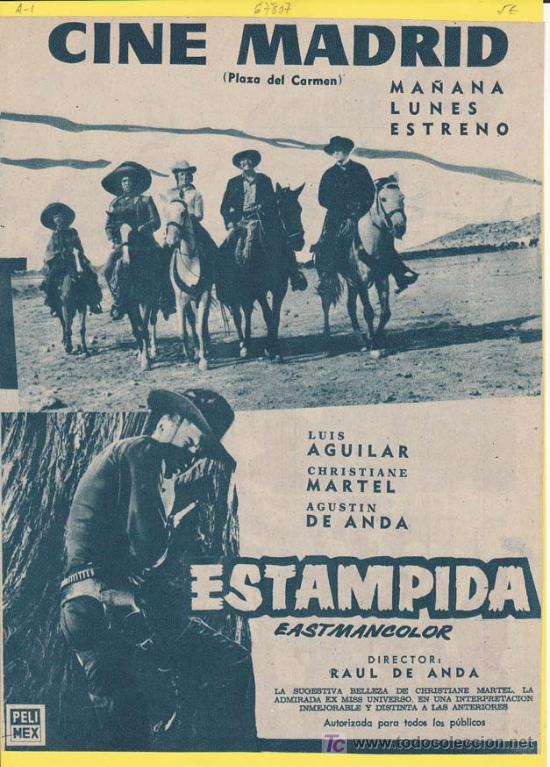 Kino: ESTAMPIDA. Publicidad original de Prensa - Cine Mexicano