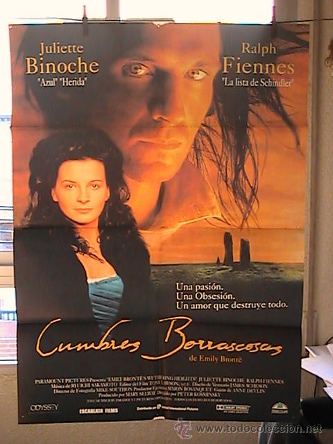 Cine: CUMBRES BORRASCOSAS, CARTEL DE CINE ORIGINAL 70x100 APROX (29)