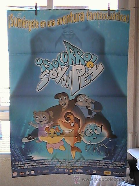 Cine: &iexcl;SOCORRO! SOY UN PEZ, CARTEL DE CINE ORIGINAL 70x100 APROX (42)