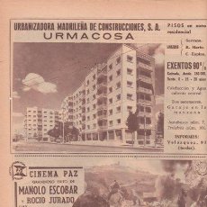 Cine: LOS GUERRILLEROS. MANOLO ESCOBAR. ROCIO JURADO. 1963. PUBLICIDAD DE PRENSA.