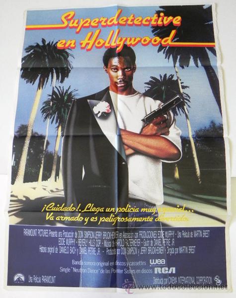 Cinema: CARTEL ORIGINAL DE SUPERDETECTIVE EN HOLLYWOOD - PEL&Iacute;CULA CINE - 100 X 70 CM- Eddie Murphy HUMOR