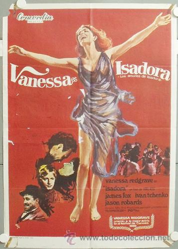 Cinema: KMP 095 ISADORA VANESSA REDGRAVE MCP POSTER ORIGINAL 70X100 ESTRENO