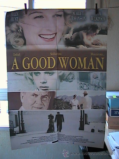 Cinema: A GOOD WOMAN, CARTEL DE CINE ORIGINAL 70x100 APROX (55)