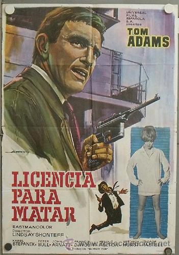 Cinema: NL12 LICENCIA PARA MATAR TOM ADAMS ALBERICIO POSTER ORIGINAL 70X100 ESTRENO