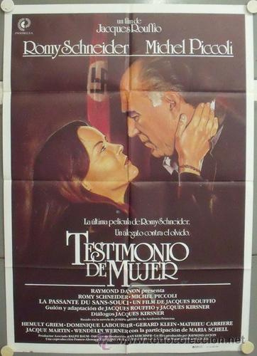 Kino: NP14 TESTIMONIO DE MUJER ROMY SCHNEIDER POSTER ORIGINAL ESTRENO 70X100