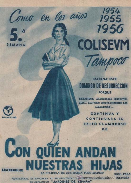 Cin&eacute;ma: CON QUIEN ANDAN NUESTRAS HIJAS: Director: Emilio G&oacute;mez Muriel - Actores: Silvia Derbez, Yolanda Vare