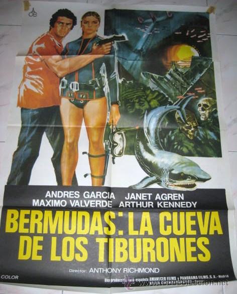 Cin&eacute;ma: CARTEL DE LA PELICULA: BERMUDAS, LA CUEVA DE LOS TIBURONES.  1978.. ENVIO GRATIS&iexcl;&iexcl;&iexcl;