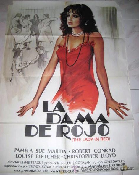 Cin&eacute;ma: CARTEL DE LA PELICULA: . LA DAMA DE ROJO. 1980. .ENVIO GRATIS&iexcl;&iexcl;&iexcl;