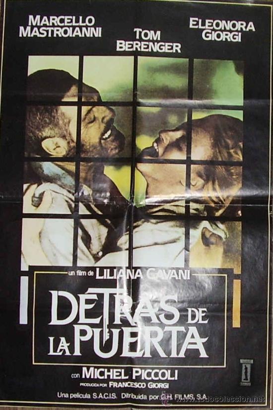 Cin&eacute;ma: DETRAS DE LA PUERTA POSTER PLEGADO 99 X 67 CM (MARCELLO MASTROIANNI + TOM BERENGER + ELEONORA GIORGI