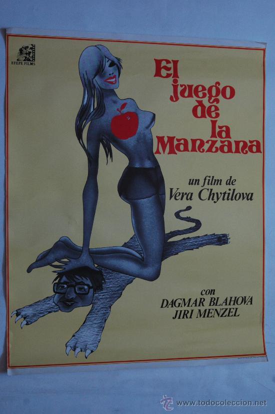 Cine: el juego de la manzana - vera chytilova - jiri menzel - poster original - 49 x 61 - efepe films