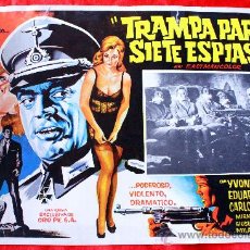 Cine: SIETE ESPIAS EN LA TRAMPA 1967 (LOBBY CARD ORIGINAL) EDUARDO FAJARDO YVONNE BASTIEN CARLO GIUFFRE. Lote 26349254