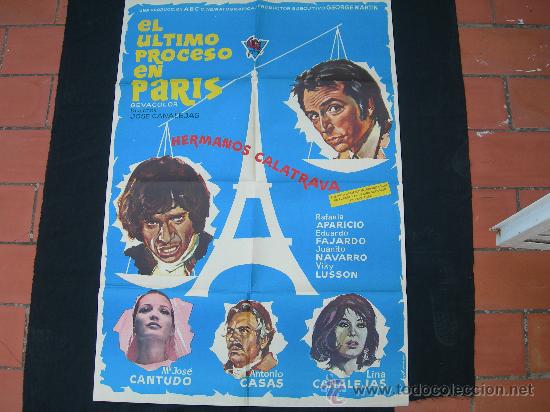 Cine: CARTEL EL ULTIMO PROCESO EN PARIS 70X100CMS. - Foto 1