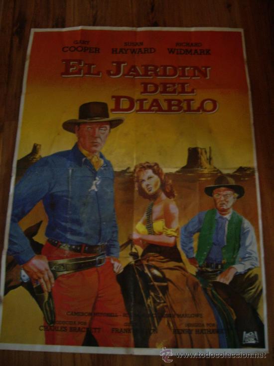Cine: EL JARDIN DEL DIABLO -GARY COOPER -POSTER DE CINE ORIGINAL 70 X100 ENVIO GRATIS