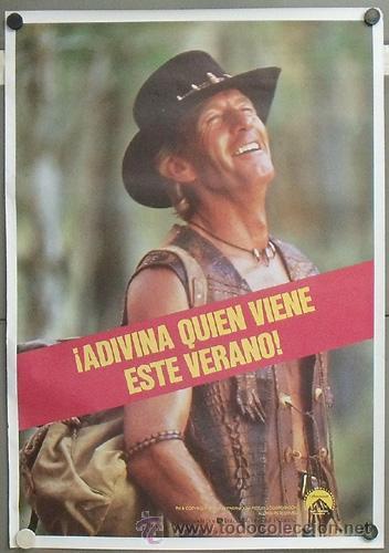 e1204 cocodrilo dundee 2 paul hogan poster orig - Buy Posters of adventure  movies on todocoleccion