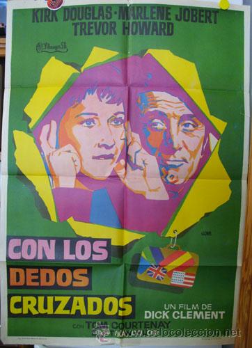 Cinema: Poster CON LOS DEDOS CRUZADOS - Original 1972 CLEMENT Dick (Director), JANO(Cartelista) Kirk Douglas