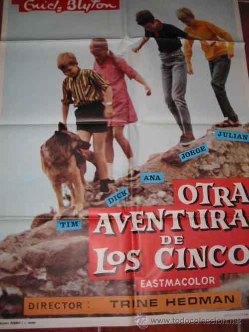 Cinema: Poster OTRA AVENTURA DE LOS CINCO - Original 1972 Director Trine Hedman.