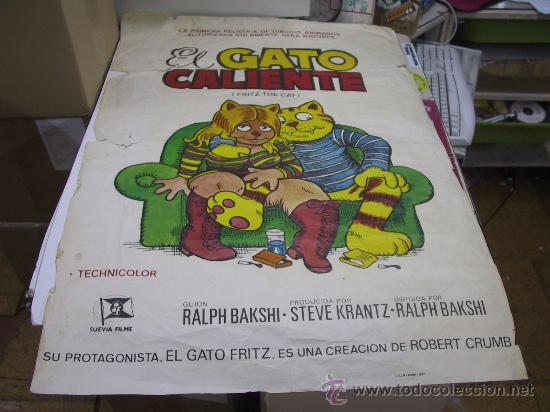 Kino: FRITZ THE CAT - ( EL GATO CALIENTE ) - POSTER ORIGINAL DE LA EPOCA - 70 X 100 CM
