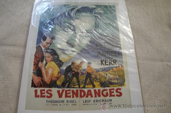 Kino: CARTEL DE MADERA, LES VENDANGES / 31,5 X 21,5 / EMBALADO CON PLASTICO Y A ESTRENAR - PRECIOSO!!!!!
