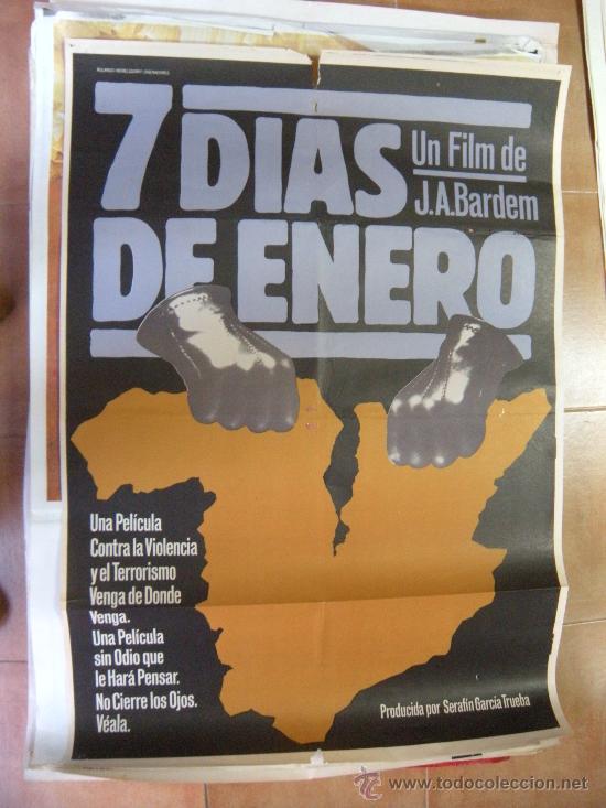 Cinema: CARTEL DE CINE. 7 D&Iacute;AS DE ENERO. 99 X 68 CM.