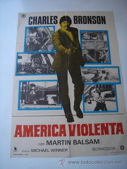 Cinema: Poster original de la pel&iacute;cula AMERICA VIOLENTA.
