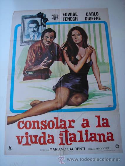 Kino: Poster original de la pel&iacute;cula CONSOLAR A LA VIUDA ITALIANA.