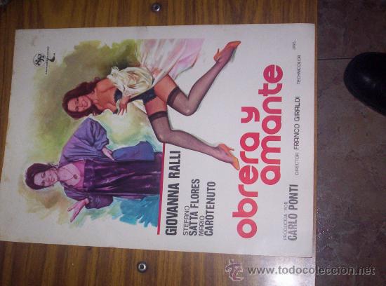 Kino: OBRERA Y AMANTE - POSTER PEQUE&Ntilde;O