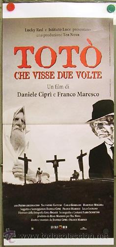 Cinema: GZ90 TOTO CHE VISSE DUE VOLTE POSTER ORIGINAL 33X70 ITALIANO
