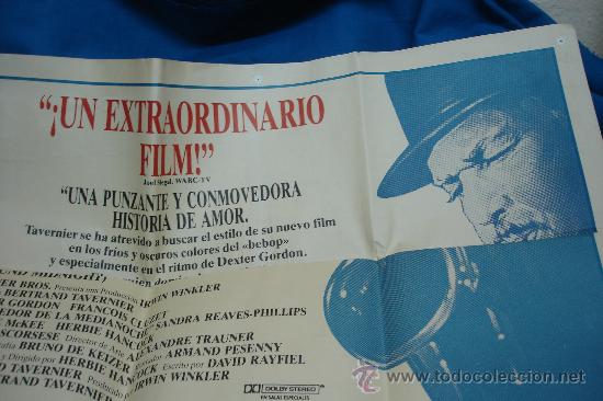 Cinema: ALREDEDOR DE LA MEDIA NOCHE - CARTEL DE GRAN TAMA&Ntilde;O 92 x 70 CM.