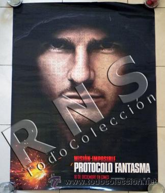 Cinema: CARTEL MISI&Oacute;N IMPOSIBLE 4 - PEL&Iacute;CULA ACCI&Oacute;N - TOM CRUISE - CINE P&Oacute;STER ORIGINAL - M&Aacute;S EN VENTA