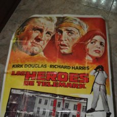 Cine: POSTER LOS HEROES DE TELEMARK - 1965 - 70X100 CM. Lote 33975386