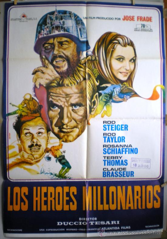 Cinema: CARTEL DE CINE: LOS HEROES MILLONARIOS (100 X 70 cm.)