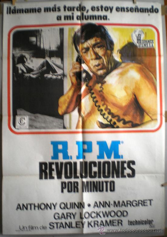 Cinema: CARTEL DE CINE: R.P.M. REVOLUCIONES POR MINUTO (100 X 70 cm.)